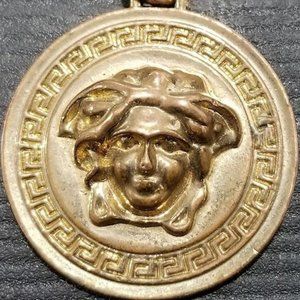 Authentic VERSACE Medusa Gold tone Pendant